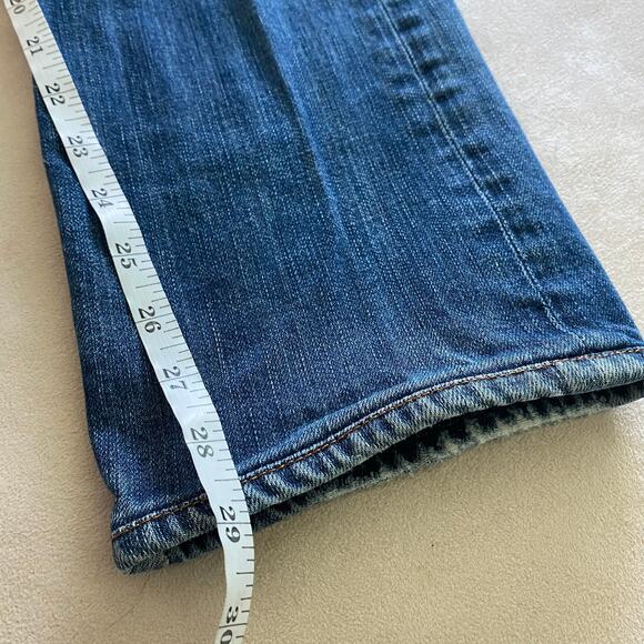 AG "Matchbox" Slim Straight Men's Distressed Destroyed Denim Jeans Size 30 Blue - Picture 9 of 9